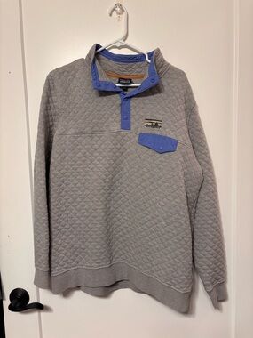 Patagonia Quilted Pullover with Lavender Trim and Mustard Accents